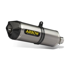 Imagem de ESCAPE ARROW TRIUMPH SPEED TRIPLE 1200 RS '21 HOMOL. ALUMINUM DARK RACE TECH SILENCER WITH   WELDED LINK PIPE (71955AK