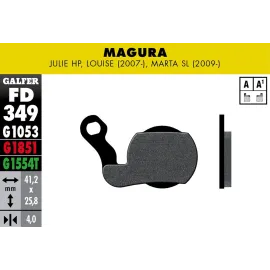 Imagem de JOGO DE PASTILHAS GALFER BICI MAGURA Julie HP, Louise (FD349G1053)