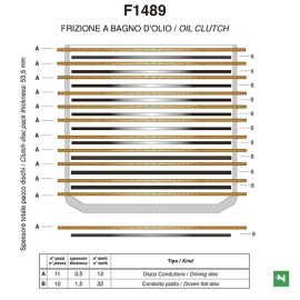 Imagem de SET COMPLETO DISCOS EMBRAGUE (F1489AC)