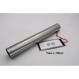 Imagem de ESCAPE GPR TUBO ACCIAIO INOX DIAMETRO 35mm X 1mm CAFERACE (ES.201)