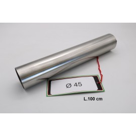 Imagen de ESCAPE GPR TUBO ACCIAIO INOX DIAMETRO 45mm X 1mm CAFERACE (ES.202)