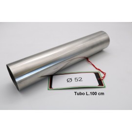 Imagen de ESCAPE GPR TUBO ACCIAIO INOX DIAMETRO 52mm X 1mm CAFERACE (ES.203)
