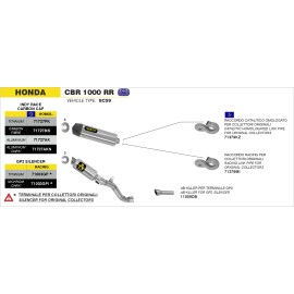 Imagen de ESCAPE ARROW homologado HONDA CBR 1000 RR -08 ALUM (71727AK)