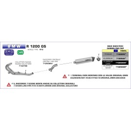 Imagen de ESCAPE ARROW homologado BMW R 1200 GS 04/05 ALUMIN (71689AKN)