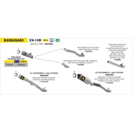 Imagem de CONECTOR ACC.INOX KAWASAKI ZX-10R -16    DECATALIZ (71638MI)