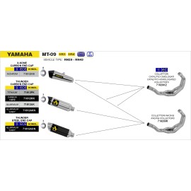 Imagen de ESCAPE ARROW CARB.YAMAHA MT-09-13 RIC.AR.OM.F/C (71812MK)
