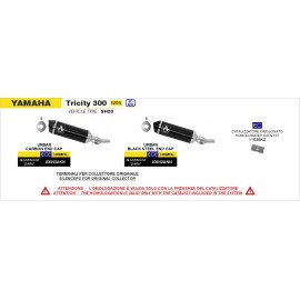 Imagen de ESCAPE YAMAHA X-MAX 300 21-22 URBAN ALUMINIO DARK FONDO DE CARBONO (53542AKN)