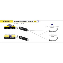 Imagen de ESCAPE VESPA PRIMAVERA/SPRINT 125 '21 (EURO 5) URBAN ALUMINIO DARK (53537ANN)