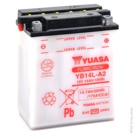 Imagem de Bater?a para motocicleta Yuasa Yumicron 14,7Ah 190A DC (YU-YB14L-A-DC)